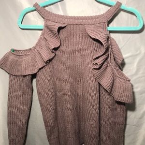 Cut Out Shoulder Sweater